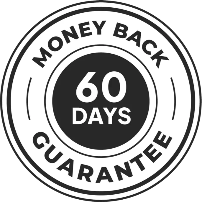 60-day money back guarantee badge